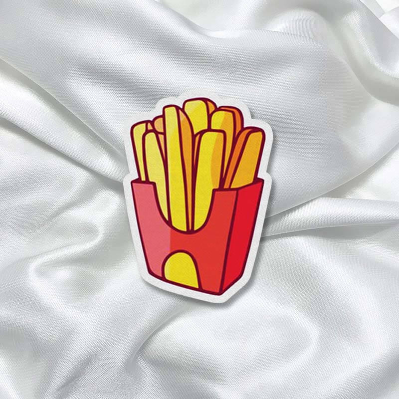 Tasty French Fries Foodie Fashion Printed Iron On Patch for T-shirts, Bags, Jeans