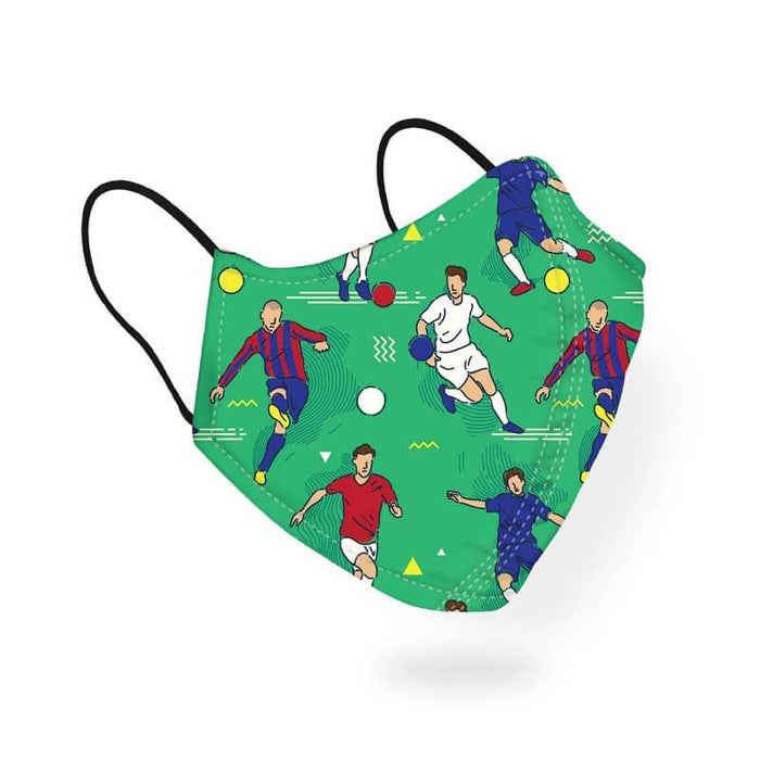 Football Players Colorful Football Sports Pattern Designer Printed Face Mask-thesqueakystore.myshopify.com