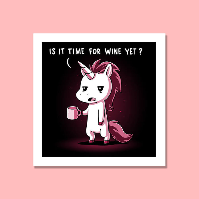 Cute Funny Unicorn Wine Alcohol Animal Lover Quote Wall Art Frame - The Squeaky Store