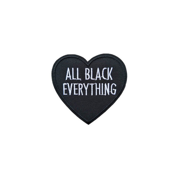 All Black Everything Quote Iron On Patch - The Squeaky Store