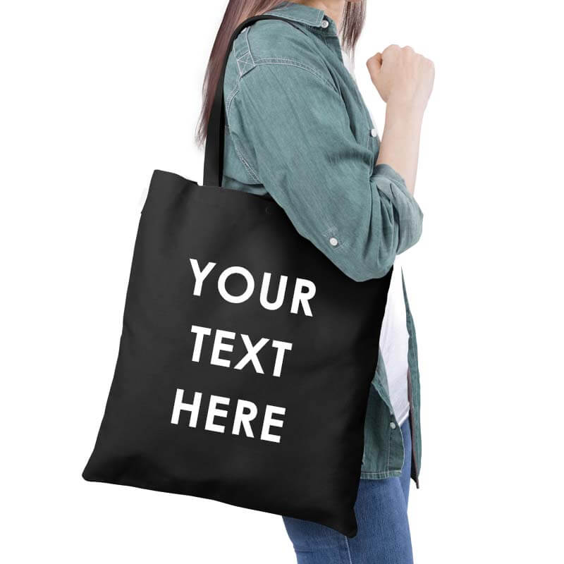 Customized Tote Bag - White Print Quote-thesqueakystore.myshopify.com