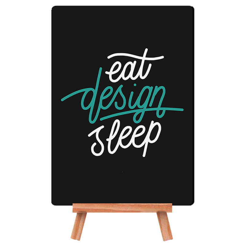 Eat Design Sleep Quote- Desk Decor Poster with Stand - The Squeaky Store