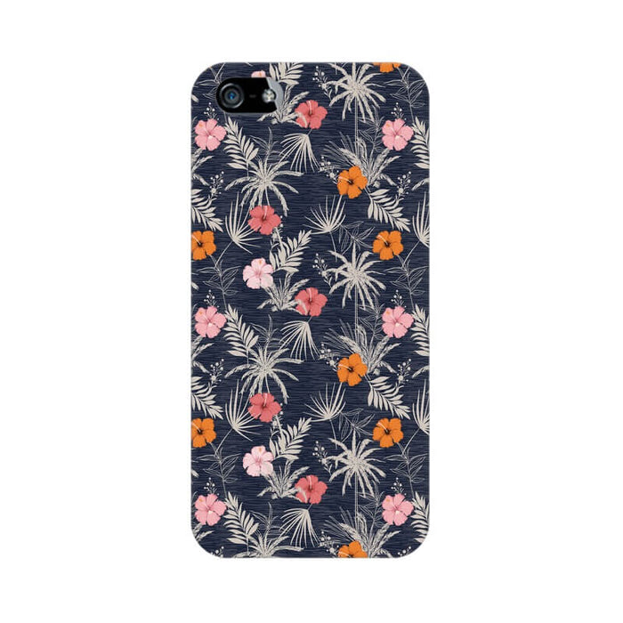 Flower & Leaves Abstract Pattern Iphone 5 SE Cover - The Squeaky Store