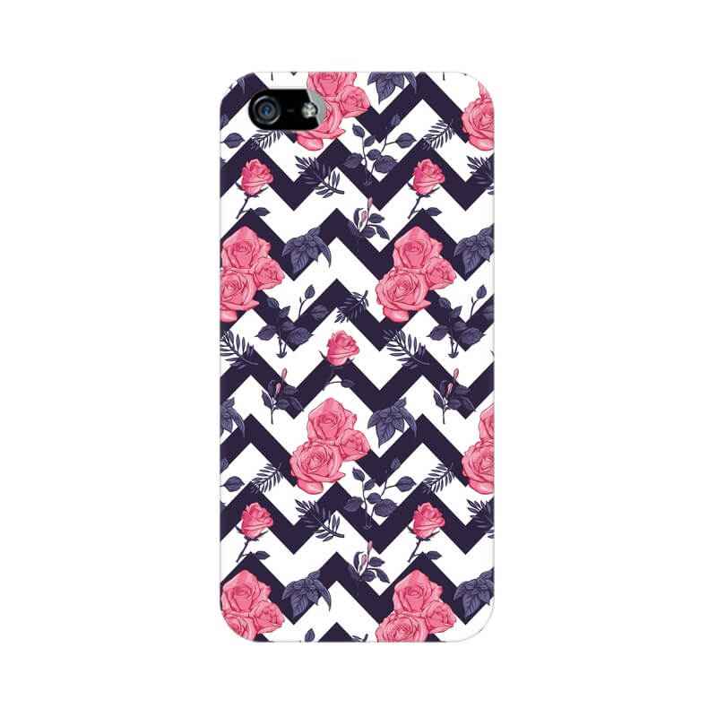 Zigzag Flower Abstract Pattern Iphone 5 SE Cover - The Squeaky Store