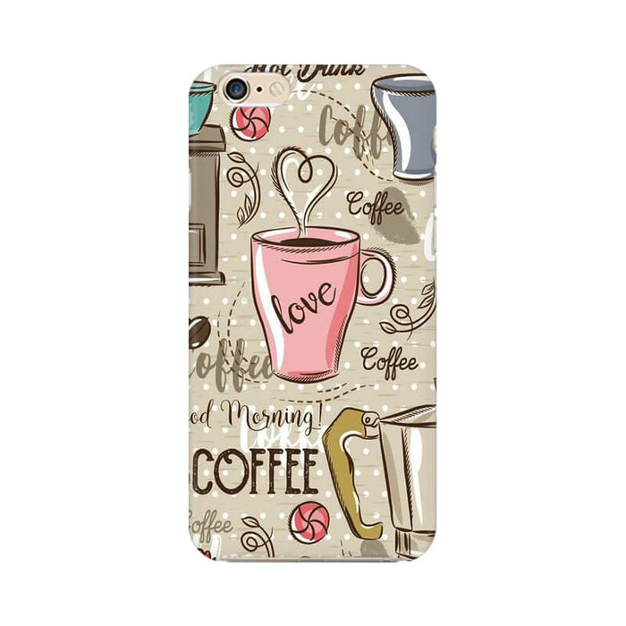 Coffee Lover Quotes Pattern Trendy Unique Iphone 6 Cover - The Squeaky Store