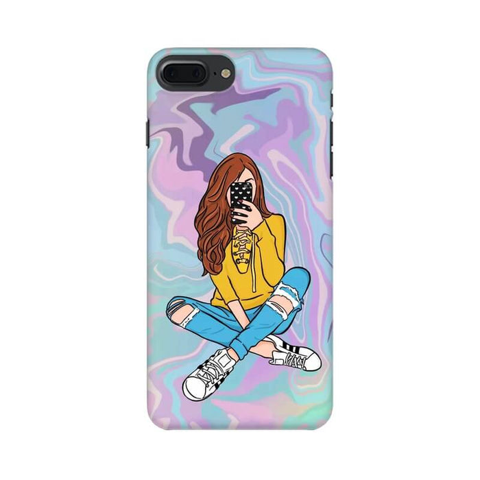 Girl Taking Selfie Designer Pattern Iphone 8 Plus Cover - The Squeaky Store