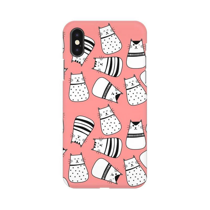 Cute Cat Illustration Pattern Designer Iphone  XR Cover - The Squeaky Store