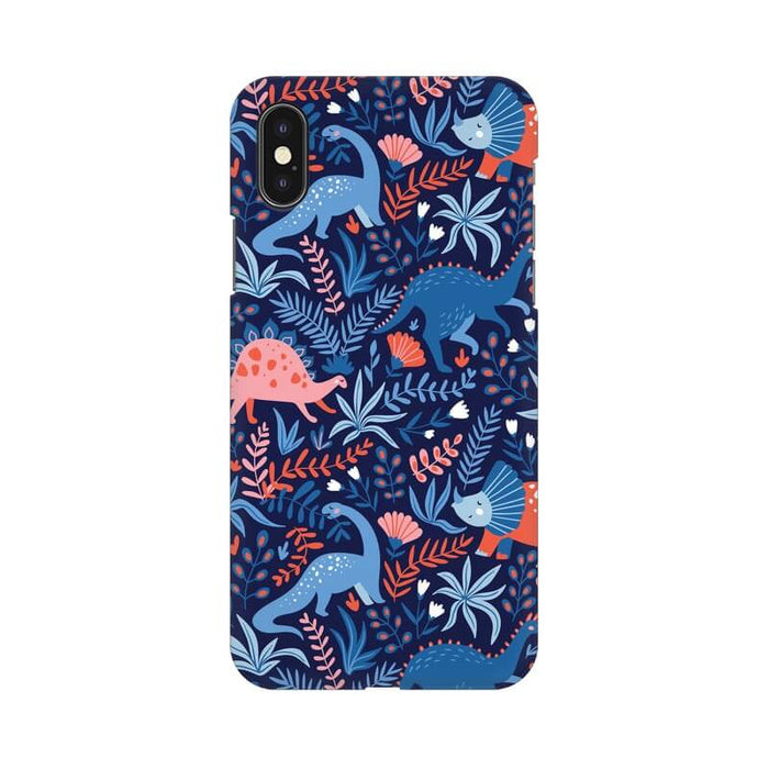 Dinosaur Illustration Pattern Designer Iphone XS Max Cover - The Squeaky Store