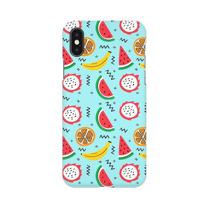 Tropical Fruits Illustration Pattern Designer Iphone XR Cover - The Squeaky Store
