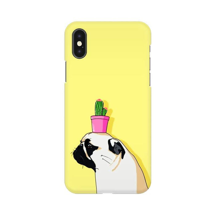 Cute Pug with Cactus Designer Iphone  XR Cover - The Squeaky Store
