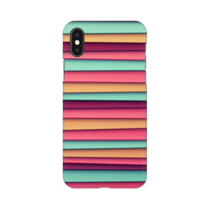 Pastel Color Stripes Trendy Designer Iphone XS Max Cover - The Squeaky Store