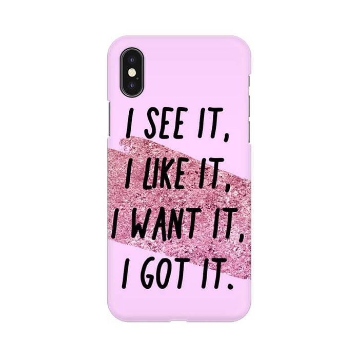 I See It, I Like It Quote Trendy Designer Iphone X Cover - The Squeaky Store