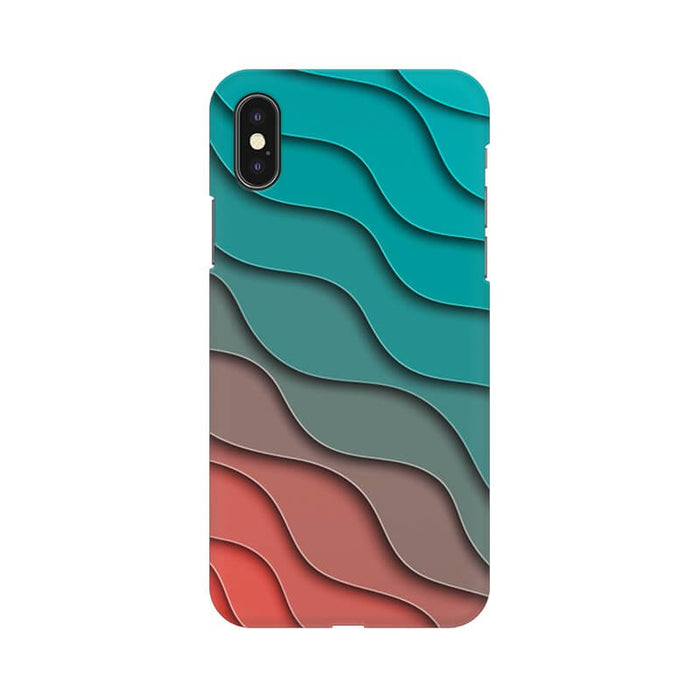 Pastel Color Wavy Pattern Trendy Designer Iphone XS Max Cover - The Squeaky Store