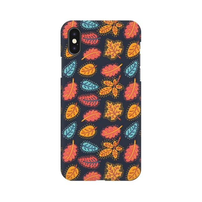 Colorful Leaves Pattern Iphone XS Cover - The Squeaky Store
