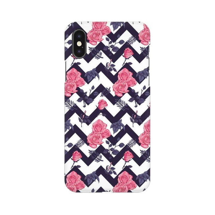 Abstract Zigzag Flower Pattern Iphone XS Cover - The Squeaky Store