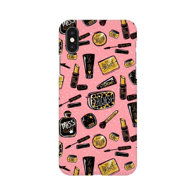 Girly Makeup Fashion Pattern Designer Iphone XS Cover - The Squeaky Store