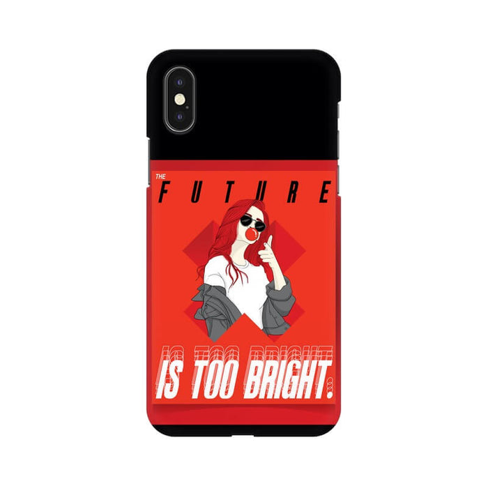 Girl Bright Future Quote Designer Iphone XS Cover - The Squeaky Store