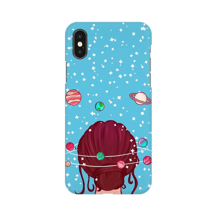 Planet Lover Girl Pattern Designer Iphone XS Cover - The Squeaky Store