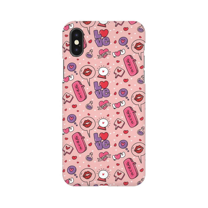 Love Quote Pattern Designer Iphone XS Cover - The Squeaky Store