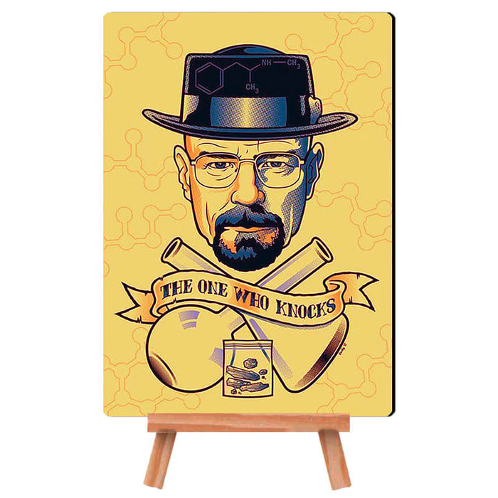 Heisenberg The One Who Knocks Quote- Desk Decor Poster with Stand - The Squeaky Store