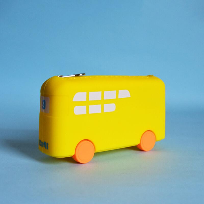 Bus Shape Silicone Coin Purse - Yellow - The Squeaky Store