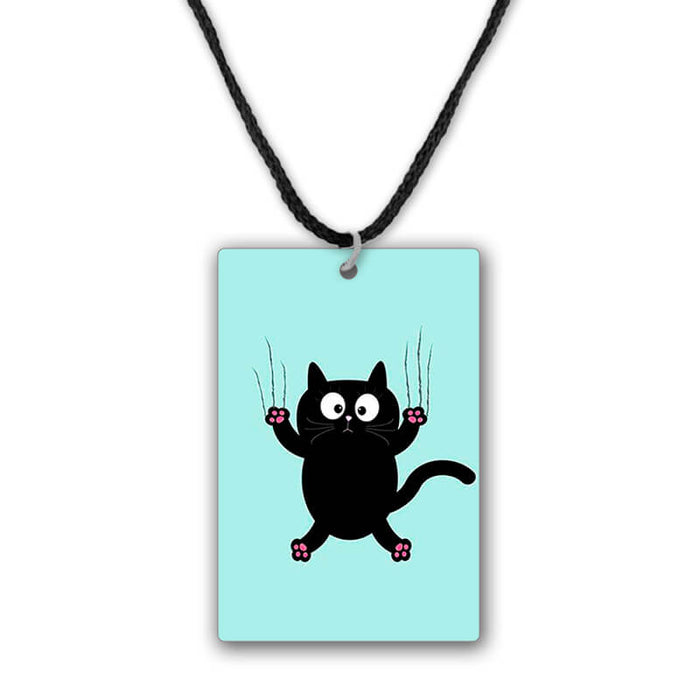 Cute Kitten Scratching Printed Pendant Necklace - The Squeaky Store