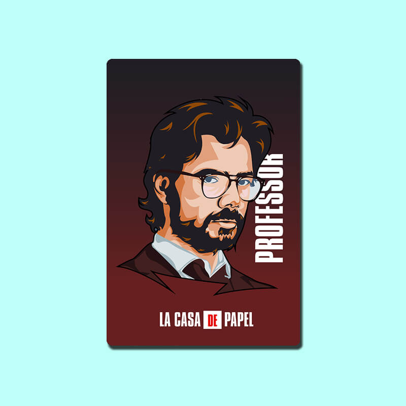 Money Heist Professor, La casa de Papel, Tokyo, Berlin, Bella Ciao, Rio, Nairobi, Helsinki Netflix TV Series Home Decor Designer Printed Fridge Magnet 36-thesqueakystore.myshopify.com