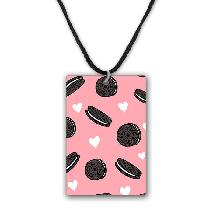 Cute Cookie Biscuits Pattern Printed Pendant Necklace - The Squeaky Store