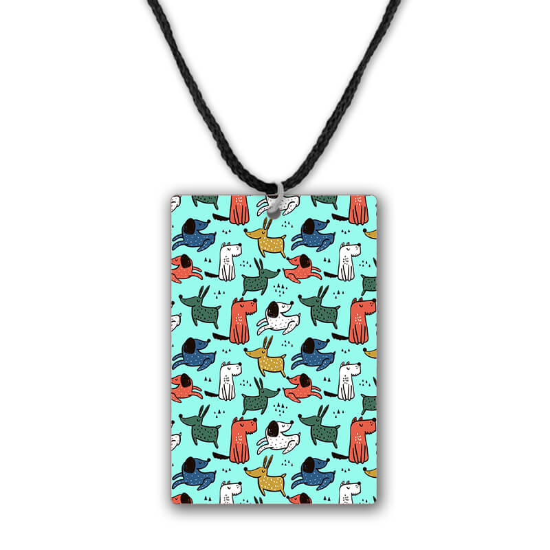 Cute Dog Pattern Printed Pendant Necklace - The Squeaky Store