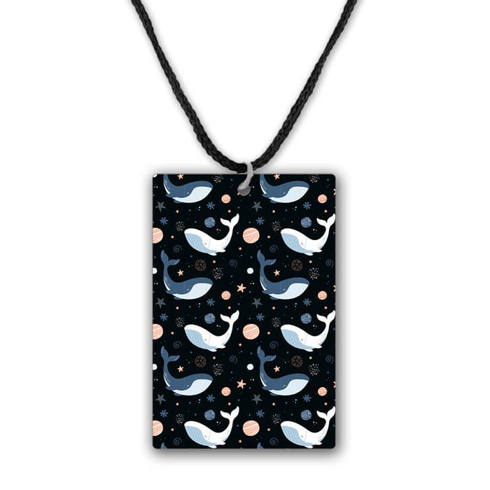 Cute Whale Pattern Printed Pendant Necklace - The Squeaky Store