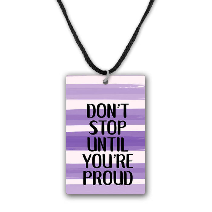 Don't Stop Quote Printed Pendant Necklace - The Squeaky Store