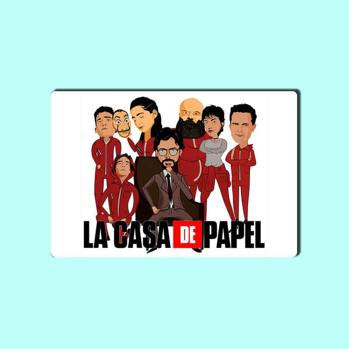 Money Heist Professor, La casa de Papel, Tokyo, Berlin, Bella Ciao, Rio, Nairobi, Helsinki Netflix TV Series Home Decor Designer Printed Fridge Magnet 12-thesqueakystore.myshopify.com