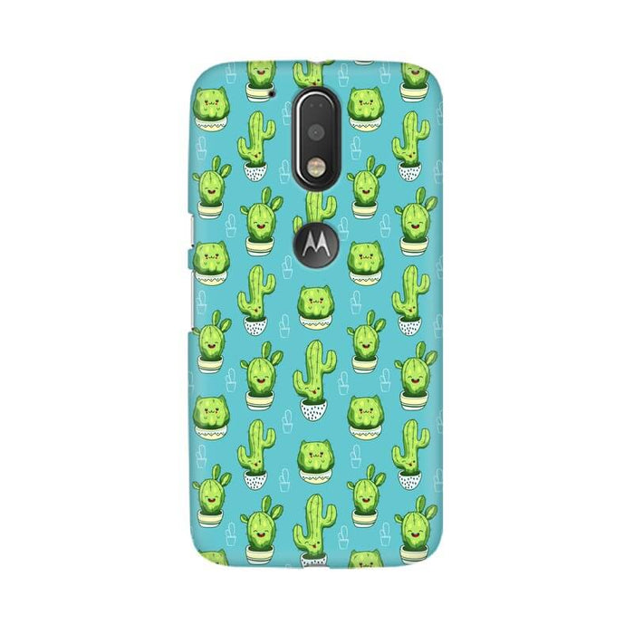 Kawaii Cactus Abstract Pattern Designer Moto G4 Plus Cover - The Squeaky Store