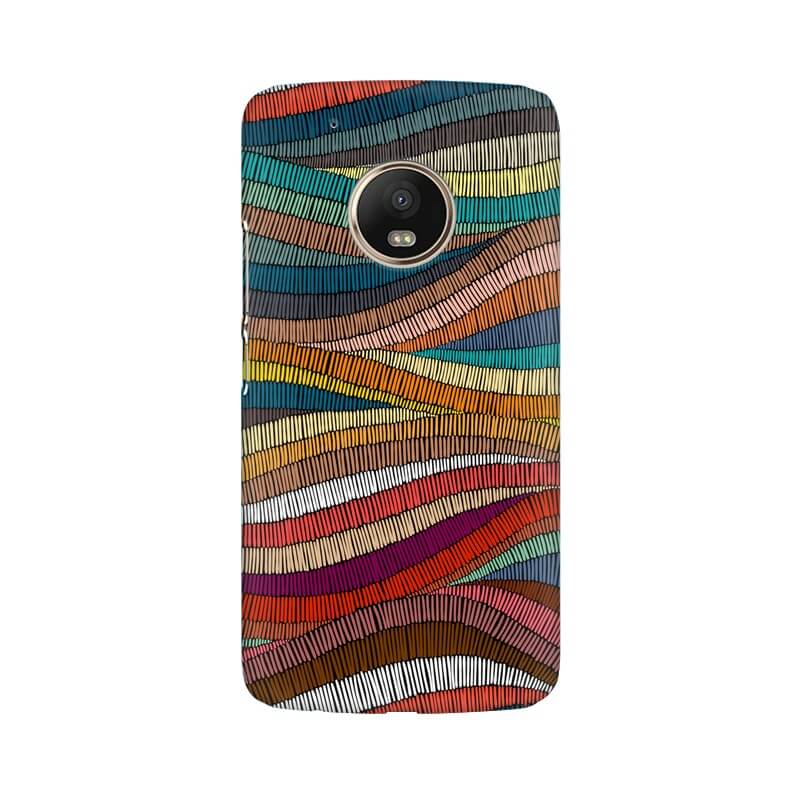 Colorful Abstract Wavy Pattern Moto G5 PLUS Cover - The Squeaky Store
