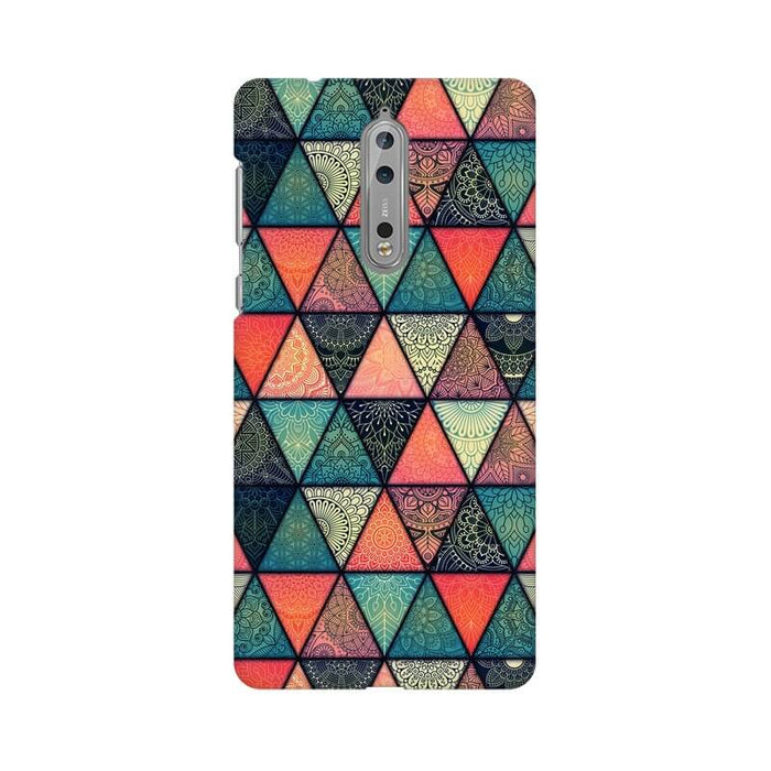 Triangular Colourful Pattern Nokia 8 Cover - The Squeaky Store