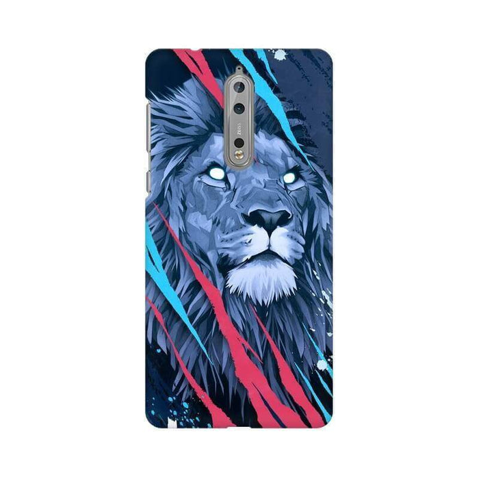 Abstract Fearless Lion Nokia 8 Cover - The Squeaky Store