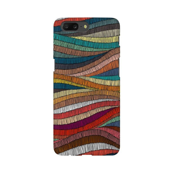Colorful Abstract Wavy Pattern One Plus 5 Cover - The Squeaky Store