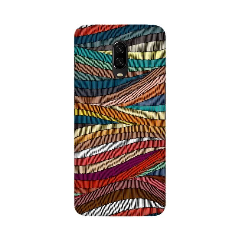Colorful Abstract Wavy Pattern One Plus 6T Cover - The Squeaky Store
