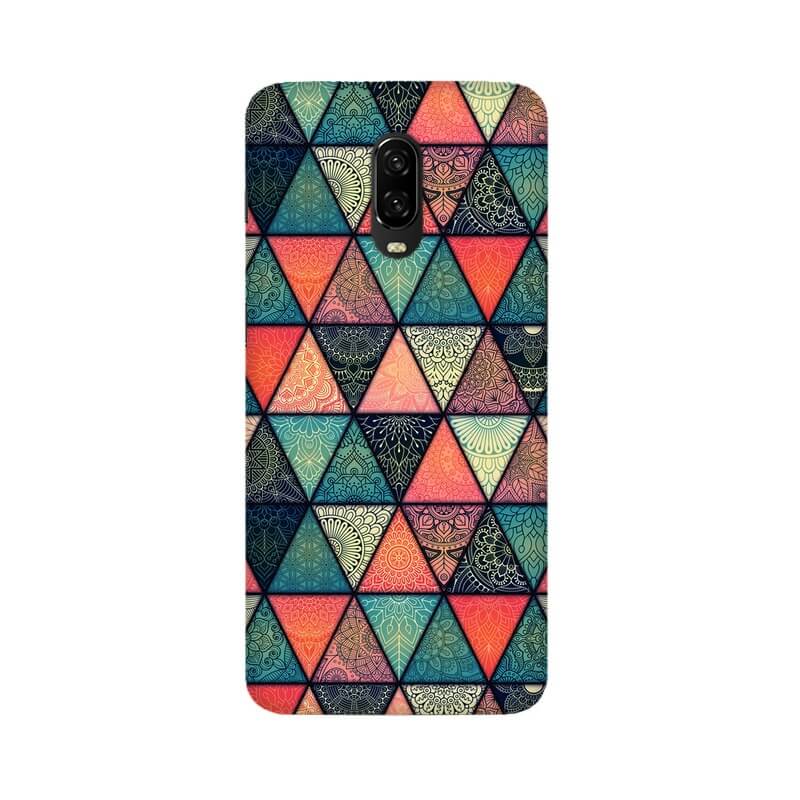 Triangular Colourful Pattern One Plus 6T Cover - The Squeaky Store