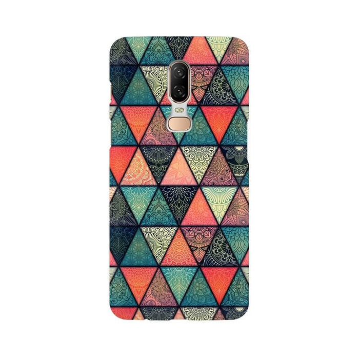 Triangular Colourful Pattern One Plus 6 Cover - The Squeaky Store