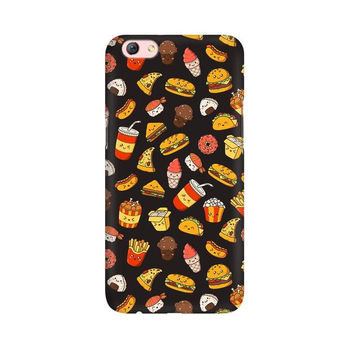 Foodie Abstract Designer Pattern Oppo F3 Plus Cover - The Squeaky Store