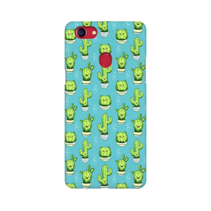 Kawaii Cactus Abstract Pattern Designer Oppo F7 Cover - The Squeaky Store