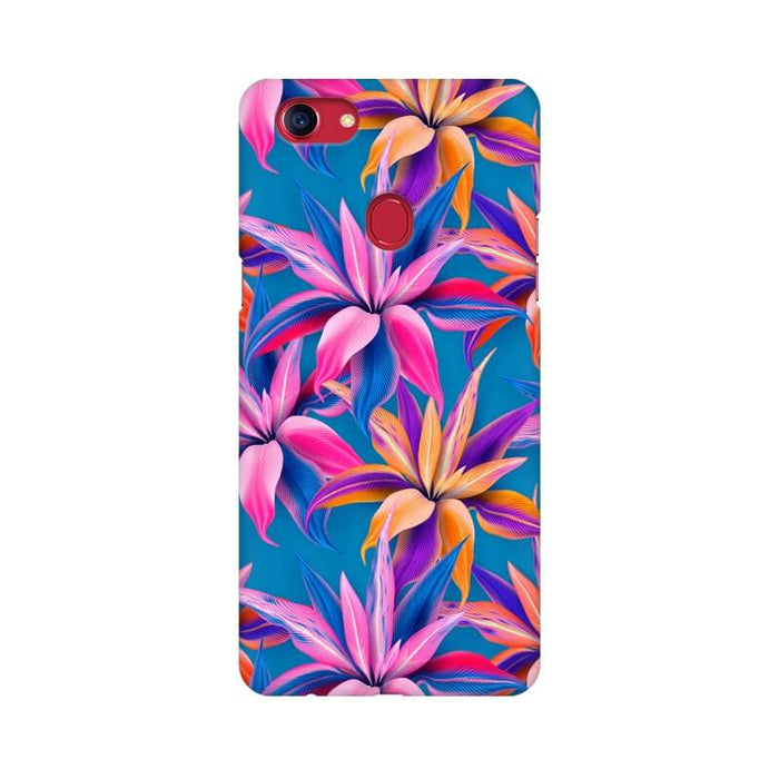 Leafy Abstract Pattern Designer Oppo F9 Cover - The Squeaky Store