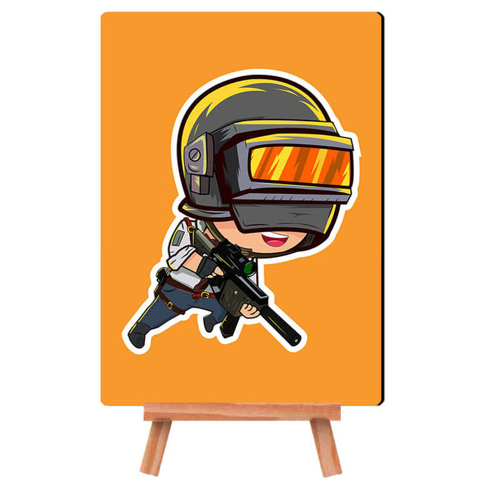 PUBG Cute Chibi Character- Desk Decor Poster with Stand - The Squeaky Store