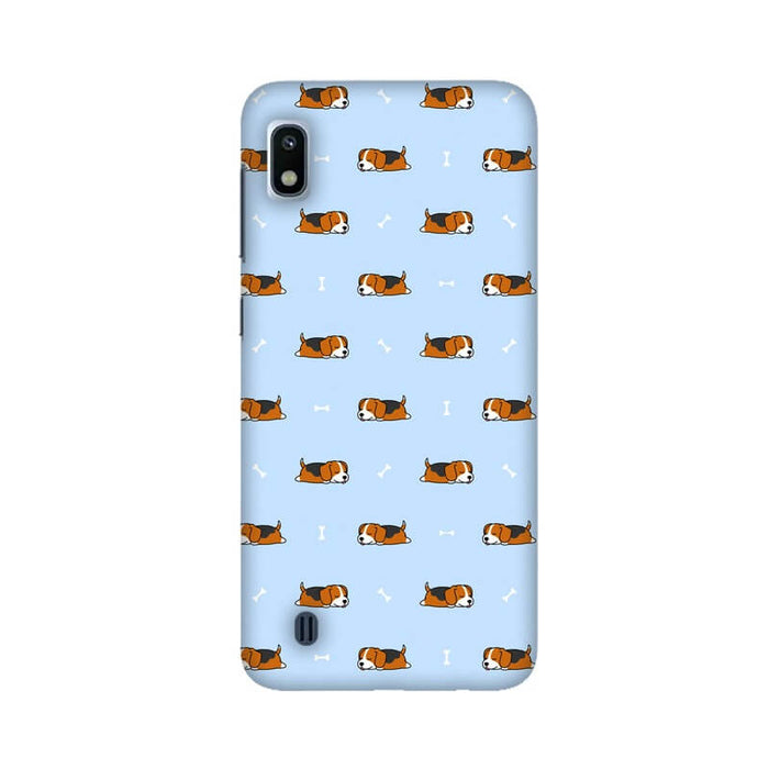 Cute Dog with Bone Pattern Designer Samsung A10 Cover - The Squeaky Store