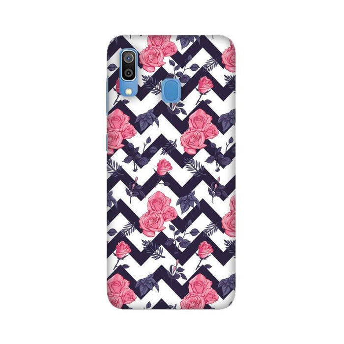 Abstract Zigzag Flower Pattern Samsung A20S Cover - The Squeaky Store