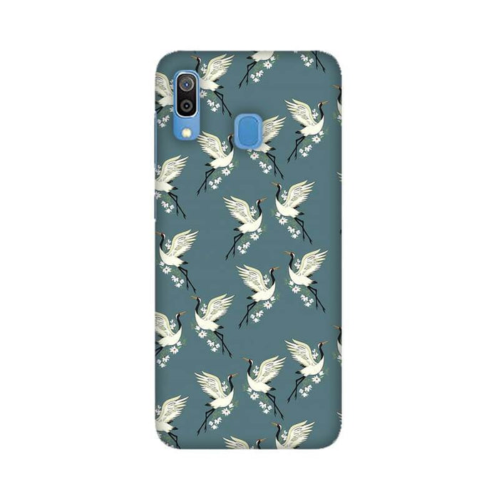 White Birds Abstract Pattern Samsung A20 Cover - The Squeaky Store