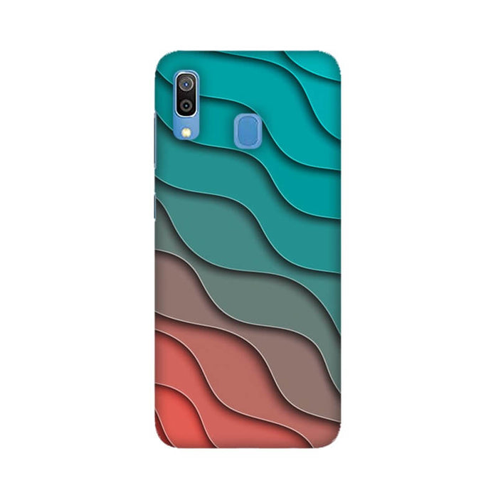 Pastel Color Wavy Pattern Designer Samsung A30 Cover - The Squeaky Store