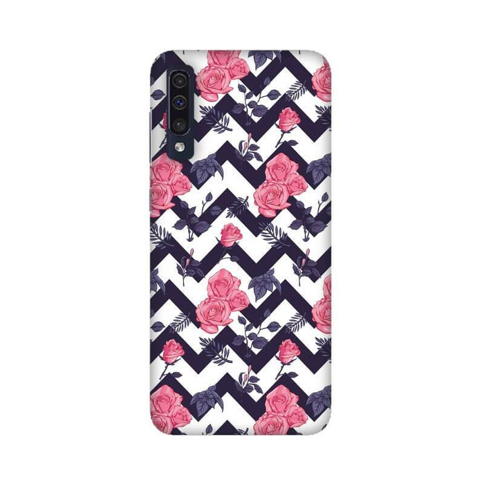 Abstract Zigzag Flower Pattern Samsung A50 Cover - The Squeaky Store