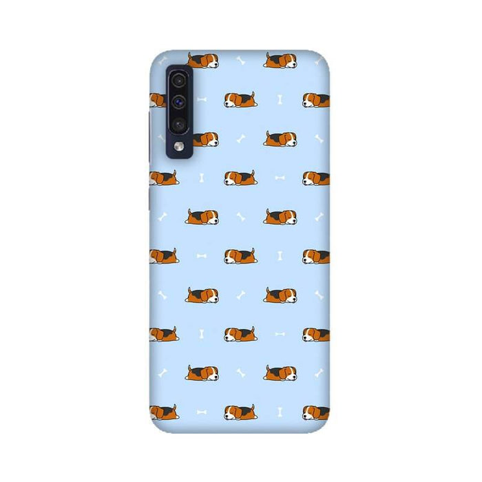 Cute Dog with Bone Pattern Designer Samsung A70 Cover - The Squeaky Store